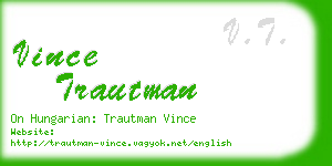 vince trautman business card